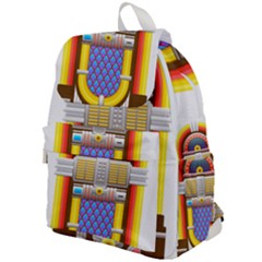 Jukebox Music Record Player Retro Top Flap Backpack by Simbadda