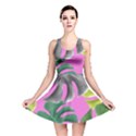 Tropical Greens Leaves Design Reversible Skater Dress View1