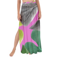 Tropical Greens Leaves Design Maxi Chiffon Tie-up Sarong by Simbadda