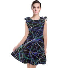 Abstract Background Reason Texture Tie Up Tunic Dress by Simbadda