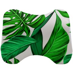 Leaves Tropical Monstera Summer Head Support Cushion by Simbadda