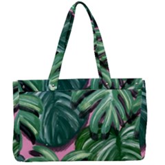 Painting Leaves Tropical Jungle Canvas Work Bag by Simbadda