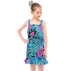 Leaves Picture Tropical Plant Kids  Overall Dress by Simbadda