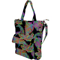 Autumn Pattern Dried Leaves Shoulder Tote Bag by Simbadda