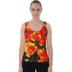 Orange Tulips At The Commons Velvet Tank Top by Riverwoman