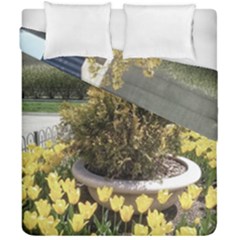 Columbus Commons Yellow Tulips Duvet Cover Double Side (california King Size) by Riverwoman