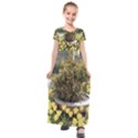 Columbus Commons yellow tulips Kids  Short Sleeve Maxi Dress View1