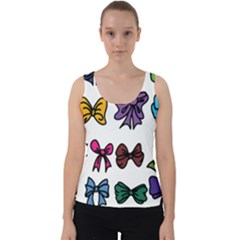 Bows Cartoon Ribbon Velvet Tank Top by Bajindul