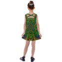 Abstract Background Design Green Kids  Cross Back Dress View2