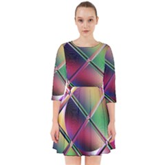 Fractal Artwork Abstract Background Smock Dress by Sudhe