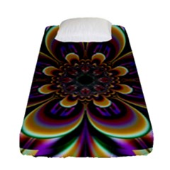 Abstract Flower Artwork Art Fitted Sheet (single Size) by Sudhe