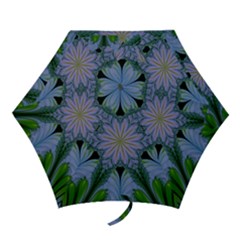 Abstract Flower Artwork Art Green Mini Folding Umbrellas by Sudhe