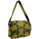 Abstract Flower Artwork Art Green Yellow Courier Bag View1