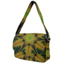 Abstract Flower Artwork Art Green Yellow Courier Bag View2