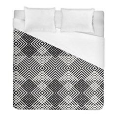 Monochrome Geometric Herringbone Seamless Pattern Vector Duvet Cover (full/ Double Size) by Sudhe