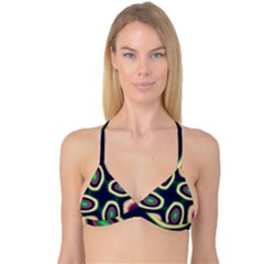 Abstract Artwork Fractal Background Art Pattern Reversible Tri Bikini Top by Sudhe