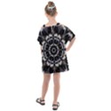 Abstract Digital Art Artwork Black White Kids  One Piece Chiffon Dress View2