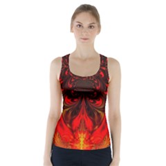 Digital Arts Fractals Futuristic Colorful Racer Back Sports Top by Pakrebo