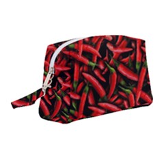 Red Chili Peppers Pattern  Wristlet Pouch Bag (medium) by bloomingvinedesign