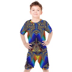 Abstract Art Design Digital Art Image Kids  Tee And Shorts Set by Pakrebo