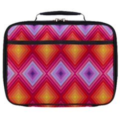 Texture Surface Orange Pink Full Print Lunch Bag by Mariart