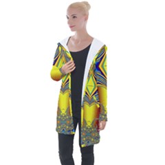 Abstract Art Design Digital Art Longline Hooded Cardigan by Pakrebo