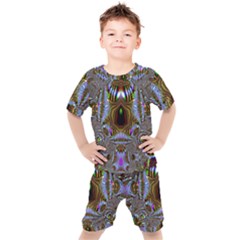 Art Artwork Fractal Digital Art Kids  Tee And Shorts Set by Pakrebo