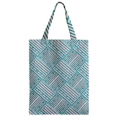 Wood Texture Diagonal Pastel Blue Zipper Classic Tote Bag by Mariart