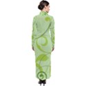 Floral Decoration Flowers Design Turtleneck Maxi Dress View2