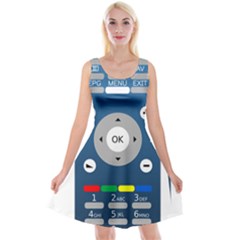 Remote Control Receiver Vcr Control Reversible Velvet Sleeveless Dress by Wegoenart