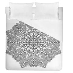 Mandala Drawing Unique Art Pattern Duvet Cover (queen Size) by Wegoenart