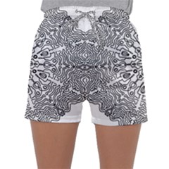 Mandala Drawing Unique Art Pattern Sleepwear Shorts by Wegoenart