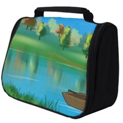 Digital Art Artwork Landscape Boat Full Print Travel Pouch (big) by Wegoenart