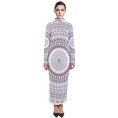 Pattern Design Pretty Cool Art Turtleneck Maxi Dress by Wegoenart