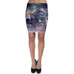 Steam Locomotive Br 99 Historically Bodycon Skirt by Wegoenart