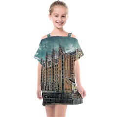 Architecture City Building Travel Kids  One Piece Chiffon Dress by Wegoenart