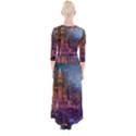 City Lights Skyline Buildings Quarter Sleeve Wrap Maxi Dress View2