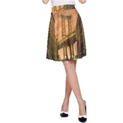 Architecture Buildings City Bridge A-line Skirt by Wegoenart