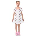 Cartoon Style Strawberry Pattern Kids  Short Sleeve Velvet Dress View1