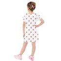 Cartoon Style Strawberry Pattern Kids  Short Sleeve Velvet Dress View2