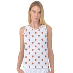 Cartoon Style Strawberry Pattern Women s Basketball Tank Top by dflcprintsclothing