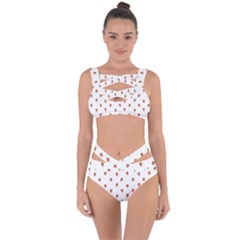 Cartoon Style Strawberry Pattern Bandaged Up Bikini Set  by dflcprintsclothing