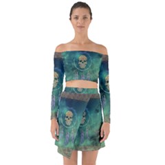 Dreamcatcher With Skull Off Shoulder Top With Skirt Set by FantasyWorld7