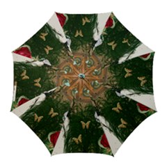 Vintage Llorona Collage Golf Umbrellas by snowwhitegirl