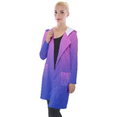 Dot Background Pattern Halftone Hooded Pocket Cardigan by Bajindul