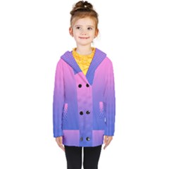 Dot Background Pattern Halftone Kids  Double Breasted Button Coat by Bajindul