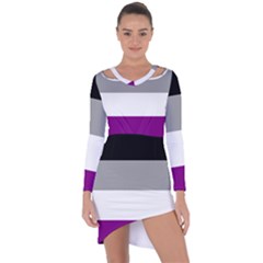 Asexual Pride Flag Lgbtq Asymmetric Cut-out Shift Dress by lgbtnation