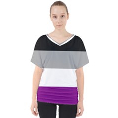 Asexual Pride Flag Lgbtq V-neck Dolman Drape Top by lgbtnation