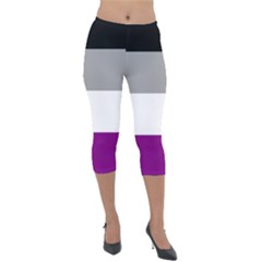 Asexual Pride Flag Lgbtq Lightweight Velour Capri Leggings  by lgbtnation