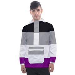 Asexual Pride Flag Lgbtq Men s Front Pocket Pullover Windbreaker by lgbtnation